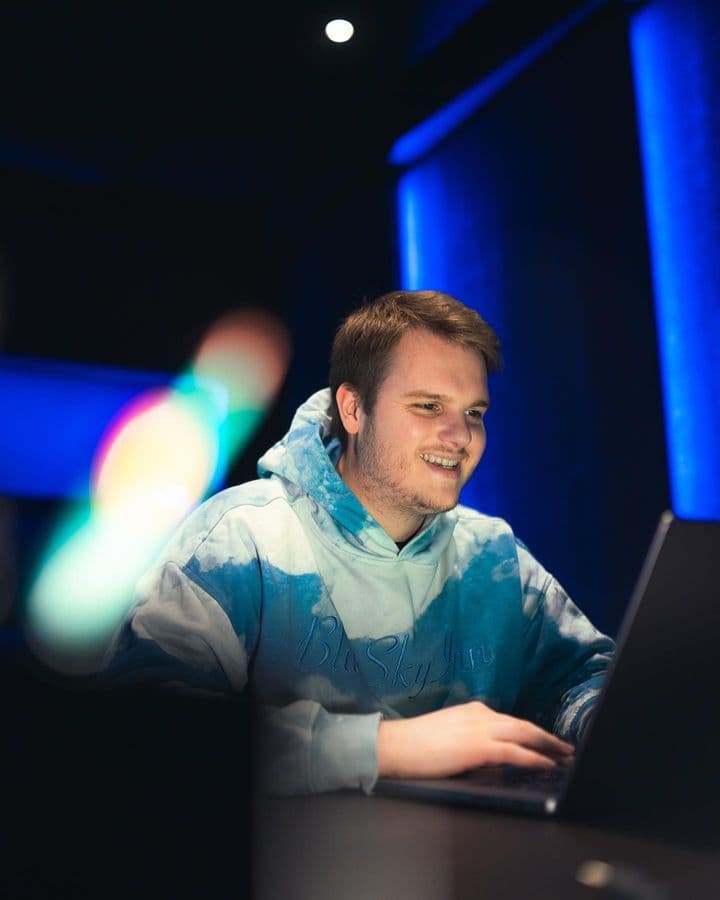 Julian Cross working  on new music